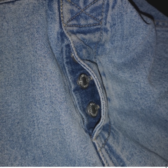 GAP Blue Jeans Vintage Classic Bib Overalls Made in Hong Kong Cotton Denim Large - Picture 4 of 11